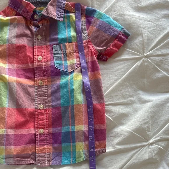 OshKosh B'gosh Colorful Plaid Button-Down Shirt - Picture 4 of 5